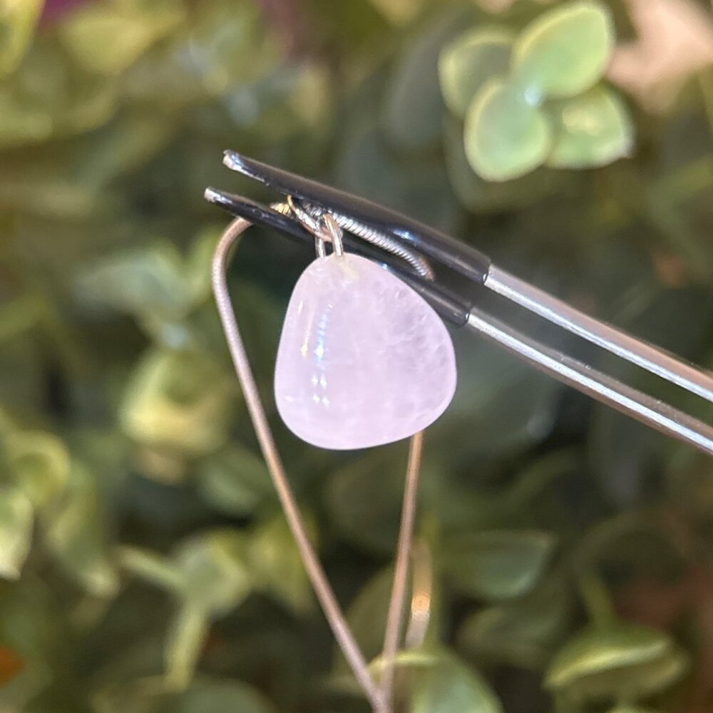 Pink Quartz Sterling Silver Chain Necklace - Picture 2 of 8